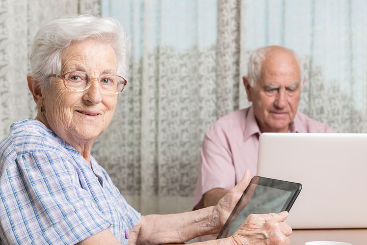 elderly couple